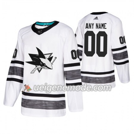 Herren Eishockey San Jose Sharks Trikot Custom 2019 All-Star Adidas Weiß Authentic